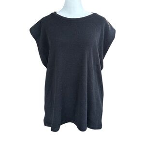 Modern Citizen Black Muscle Tee with Shoulder Pads Black XL